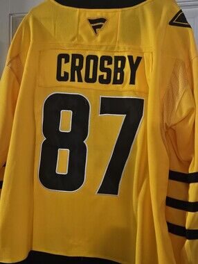 Sidney Crosby #87 Yellow Hockey Jersey
